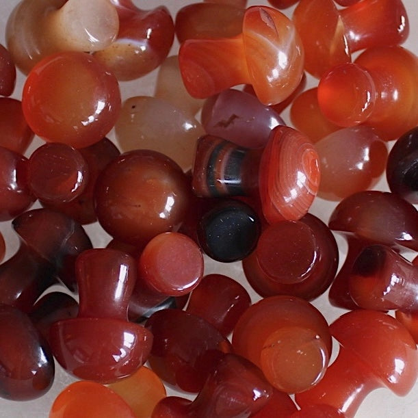 Carnelian Glow Mini Mushroom